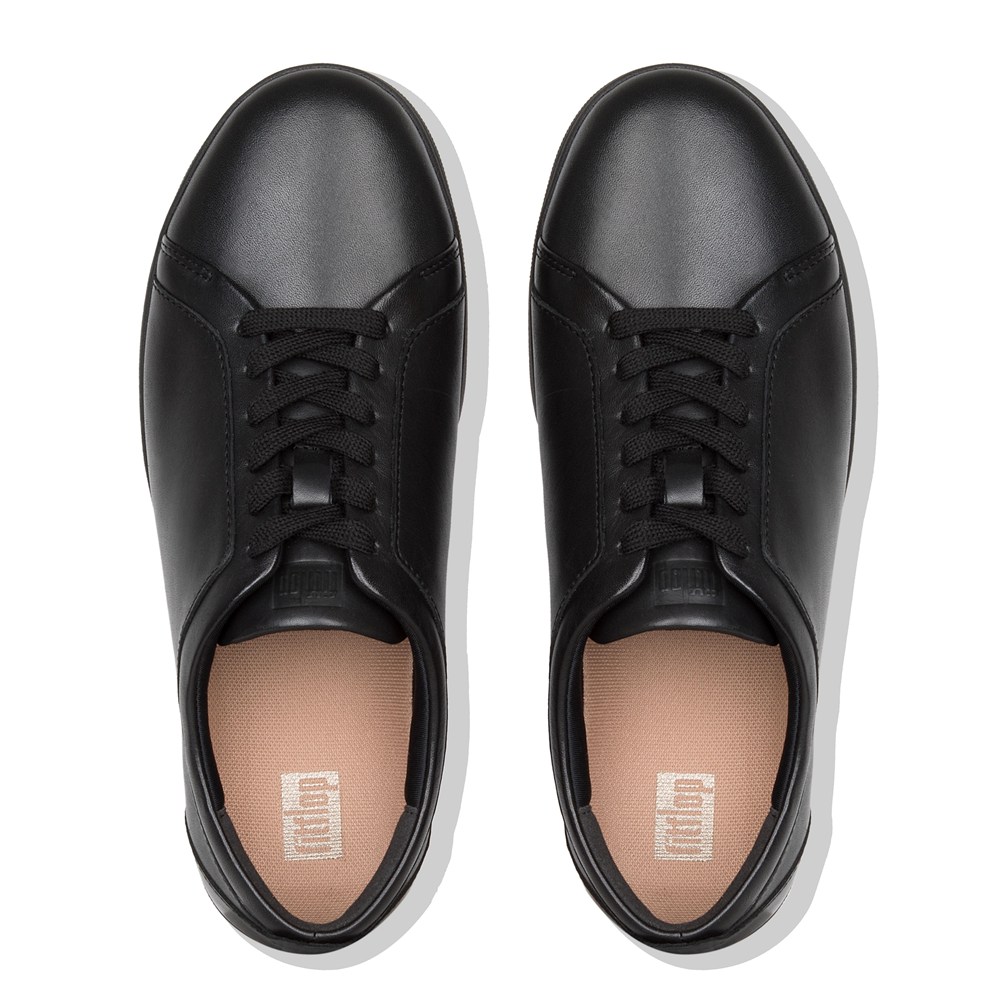 Fitflop Womens Sneakers - Rally Leather - Black - 463-RXYAJK